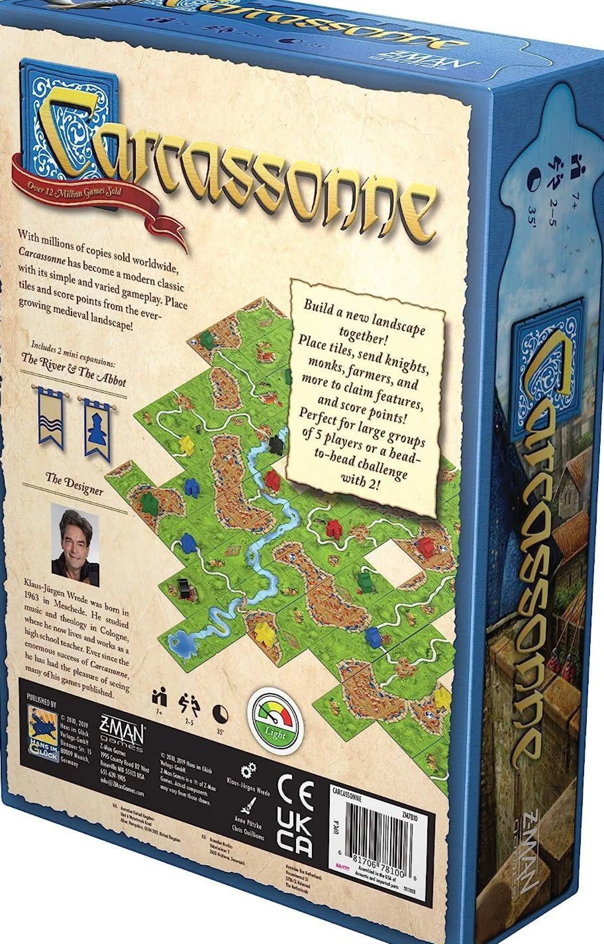 Z Man Games 4+ Player Games | 2-4 Player Games<Carcassonne Strategy Board Game