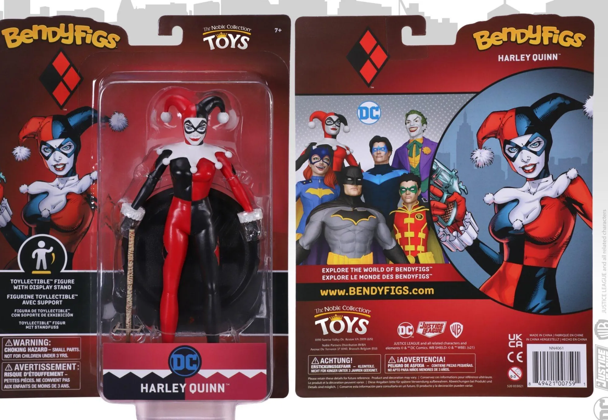 Noble Collection Bendyfigs | Dc Other<DC Bendyfigs Action Figure - Harley Quinn Jester