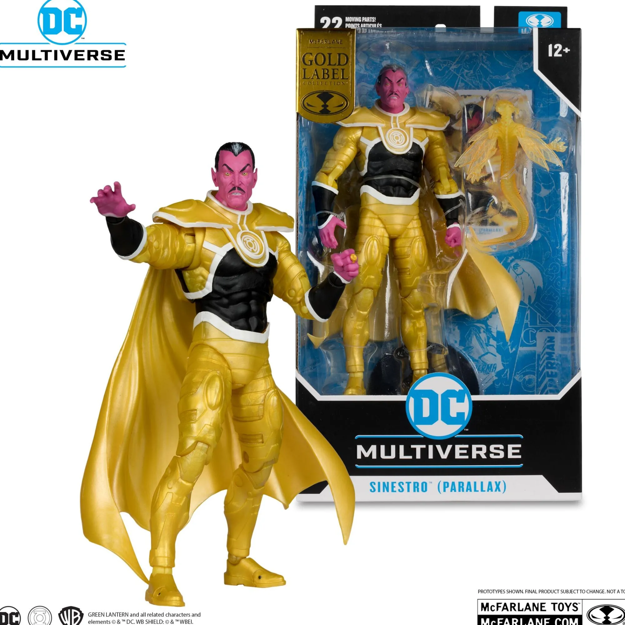 Mcfarlane Dc Universe - Mcfarlane<DC Multiverse 7 Inch Action Figure - Parallax Sinestro (Gold Label)