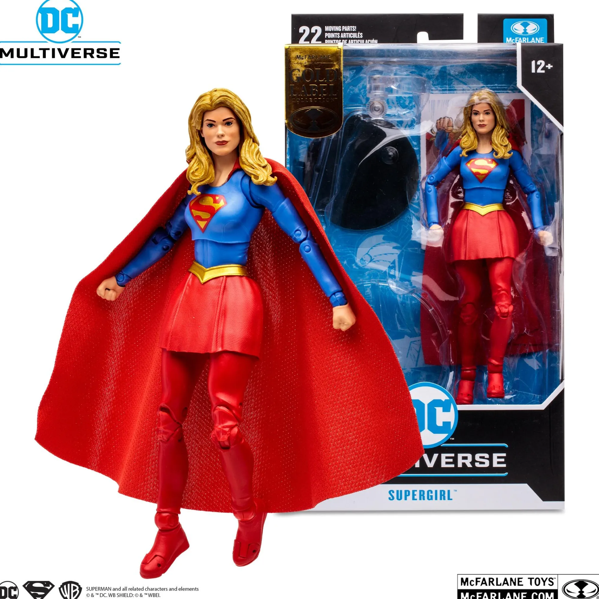 Mcfarlane Dc Universe - Mcfarlane<DC Multiverse 7 Inch Action Figure - Supergirl (Rebirth) (Gold Label)