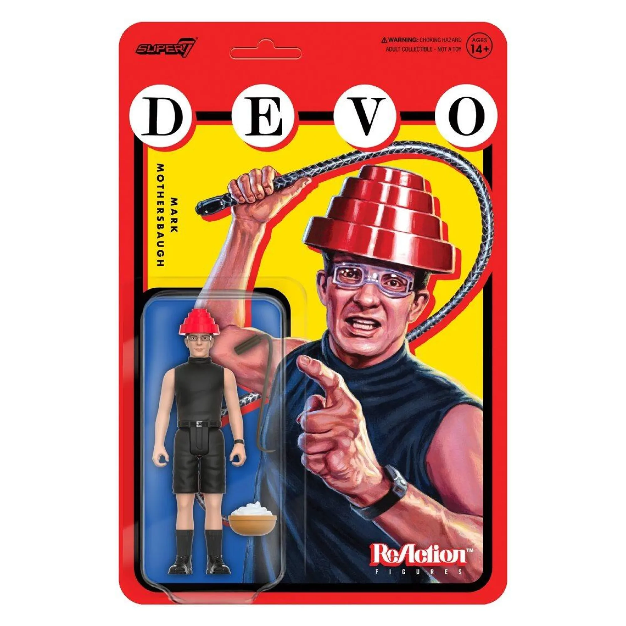 Super7 Reaction | Music<Devo ReAction Action Figure - Whip It Mark Mothersbaugh