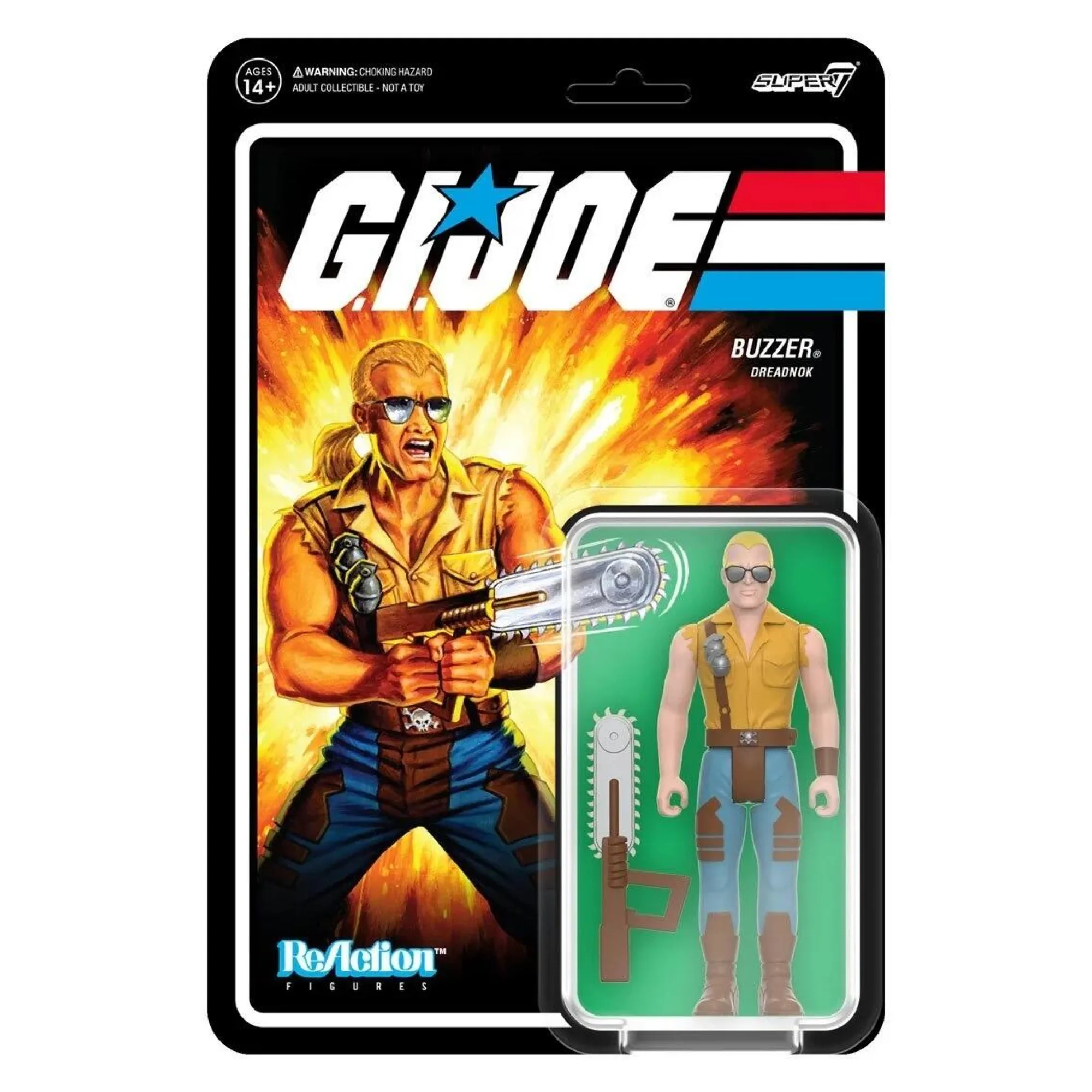 Super7 Reaction | ReAction G.I. Joe<G.I. Joe ReAction Action Figure Wave 7 - Buzzer Dreadnok