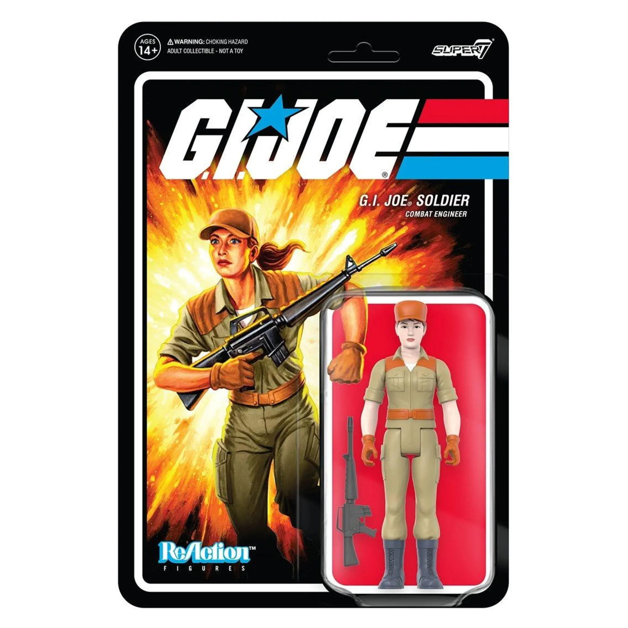 Super7 Reaction | ReAction G.I. Joe<G.I. Joe ReAction Action Figure Wave 3 - Combat Soldier (Ponytail)