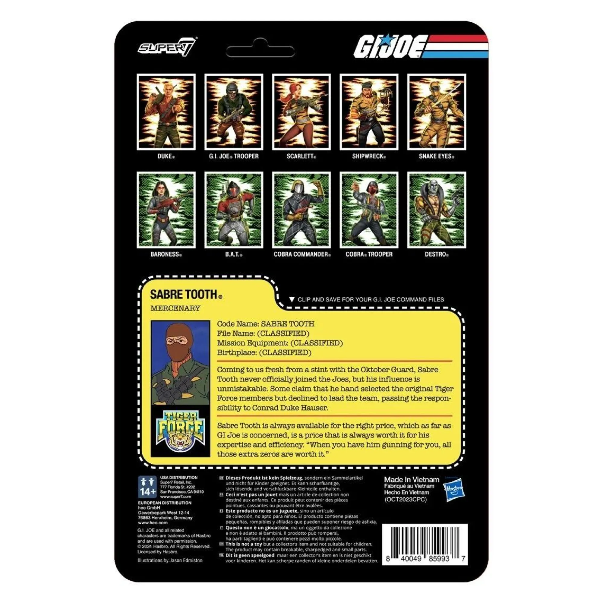 Super7 Reaction | ReAction G.I. Joe<G.I. Joe ReAction Action Figure Wave 8 - Sabre Tooth