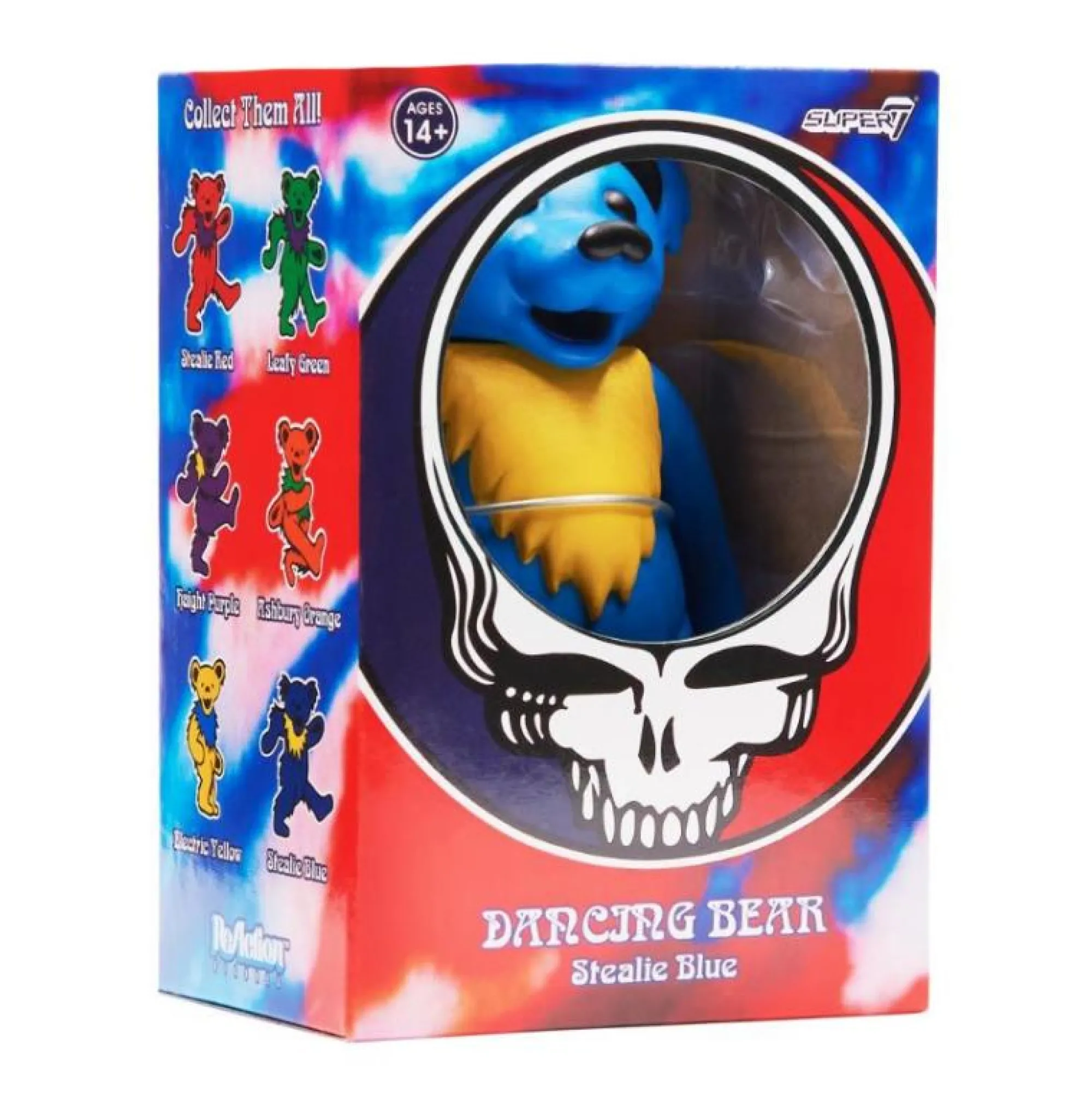 Super7 Reaction | Music<Grateful Dead ReAction Action Figure - Dancing Bear (Blue)