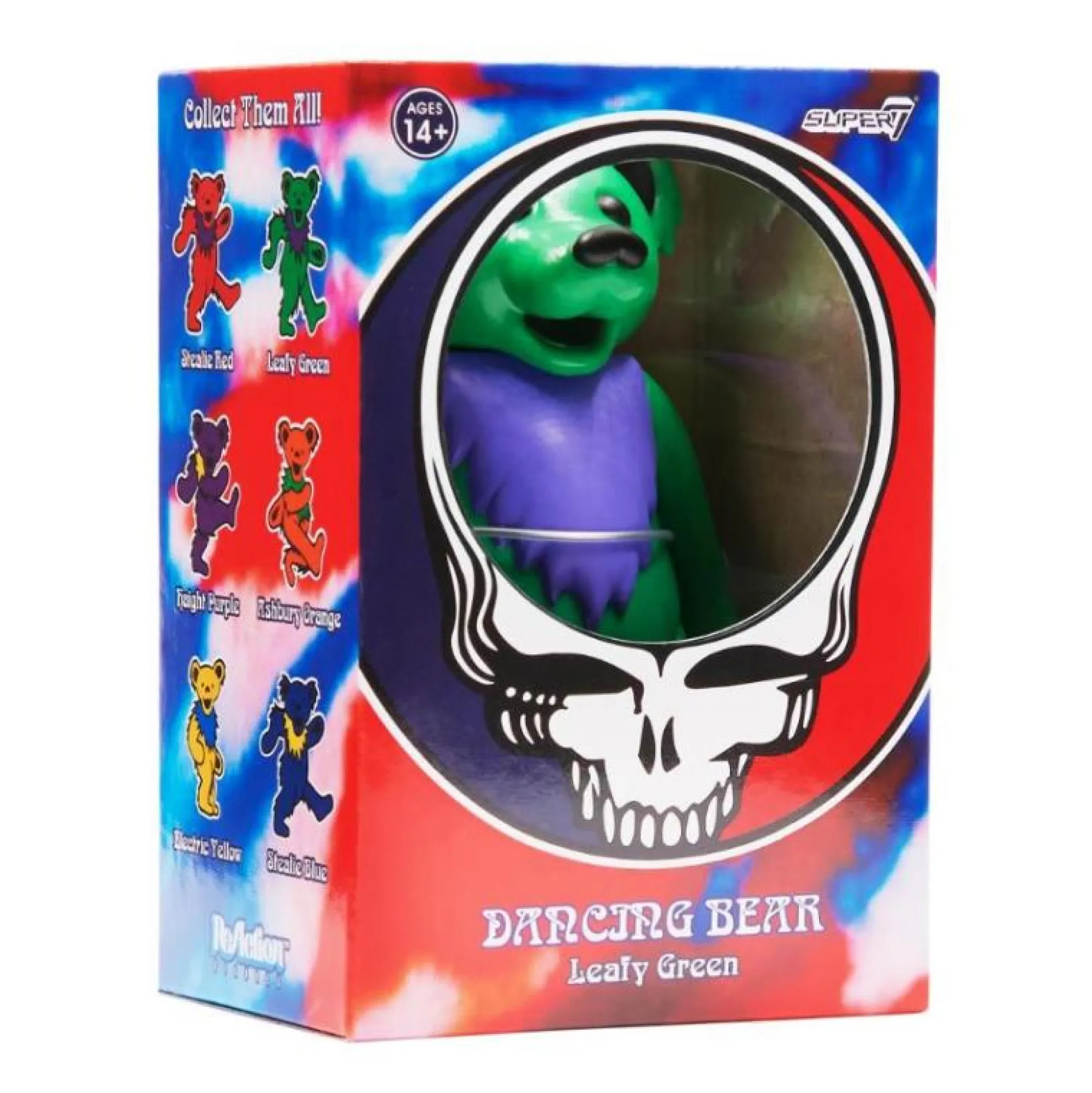 Super7 Reaction | Music<Grateful Dead ReAction Action Figure - Dancing Bear (Green)