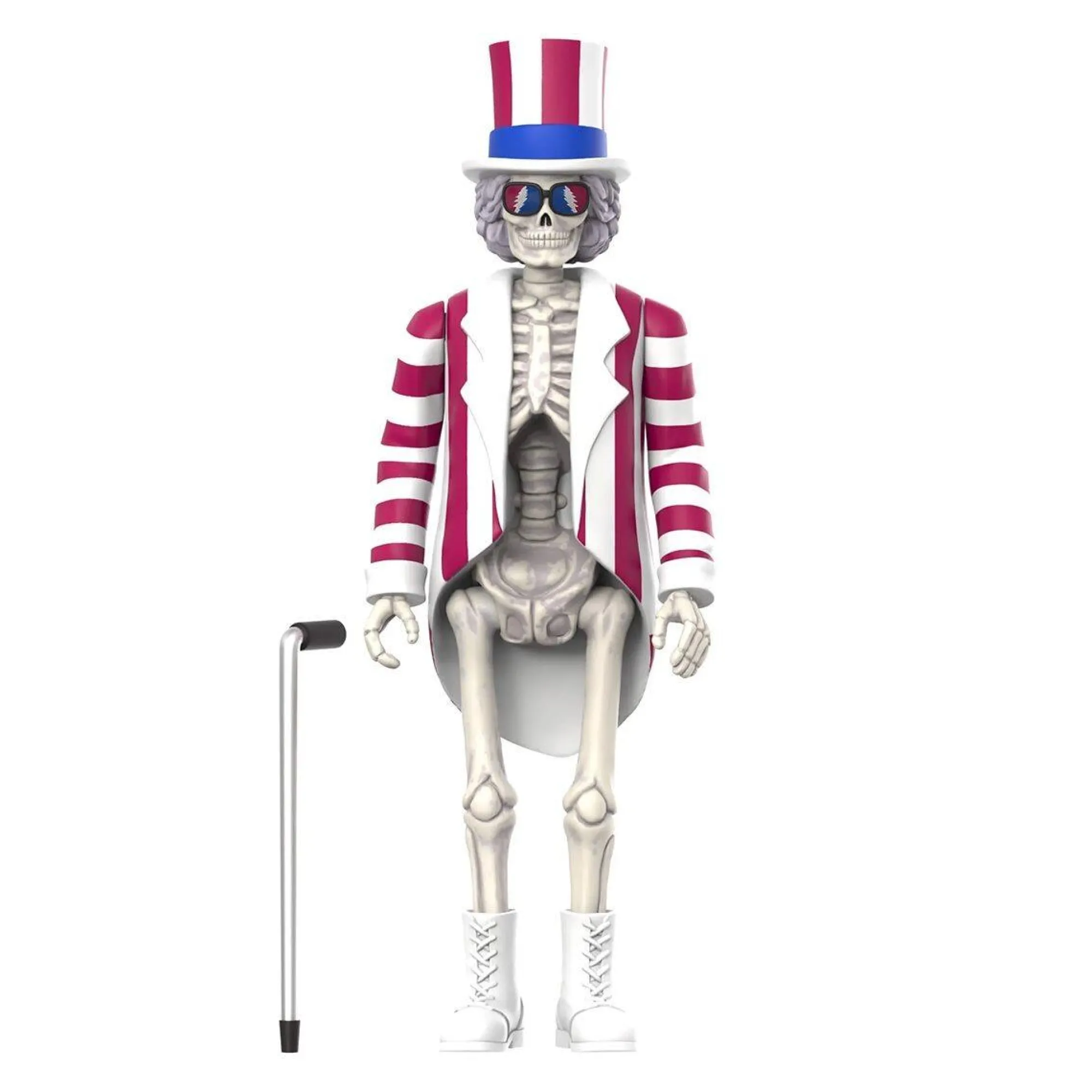 Super7 Reaction | Music<Grateful Dead ReAction Action Figure - Uncle Sam Skeleton