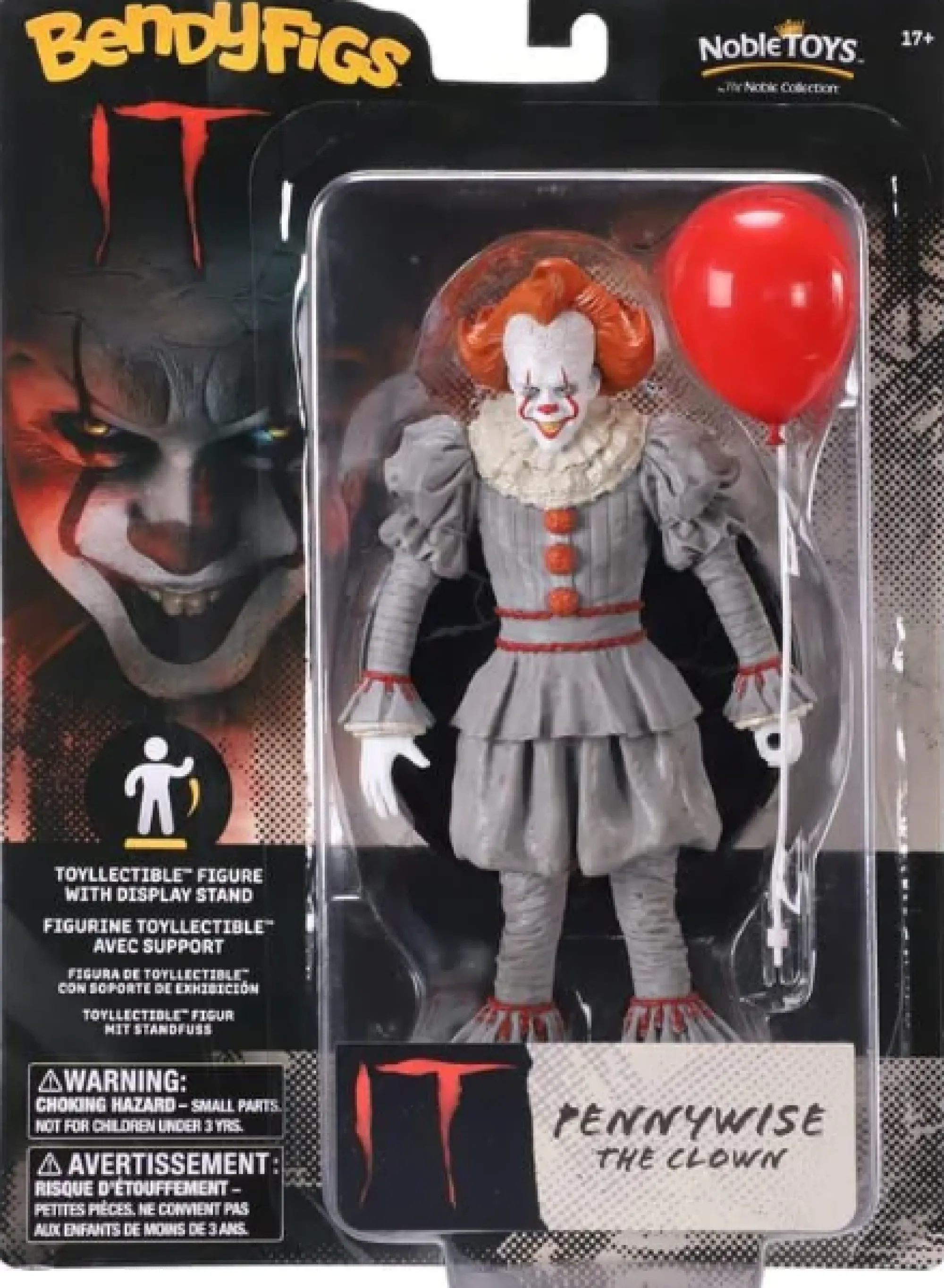 Noble Collection Bendyfigs | Horror<IT Bendyfigs Action Figure - Pennywise The Clown