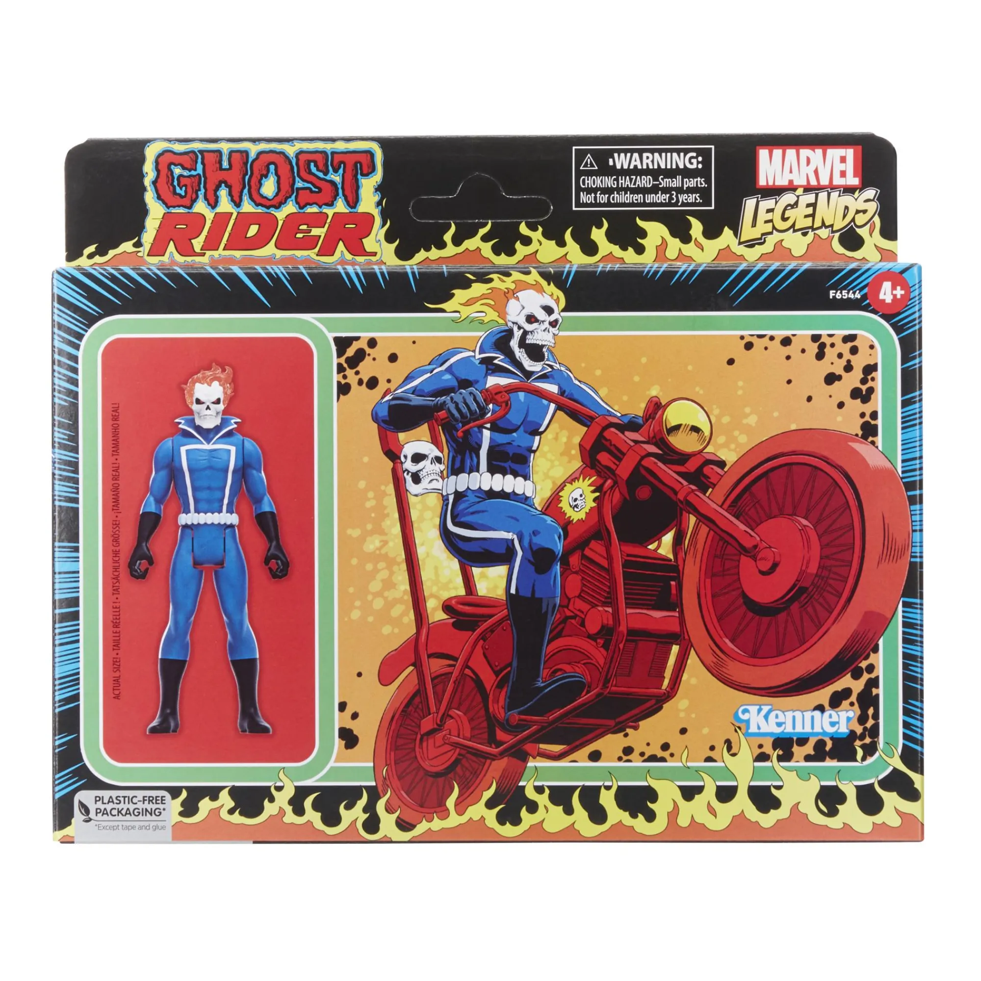 Hasbro Marvel Retro 3.75 Inch Figures<Marvel Universe Retro 3.75 Inch Vehicle - Ghost Rider with Bike