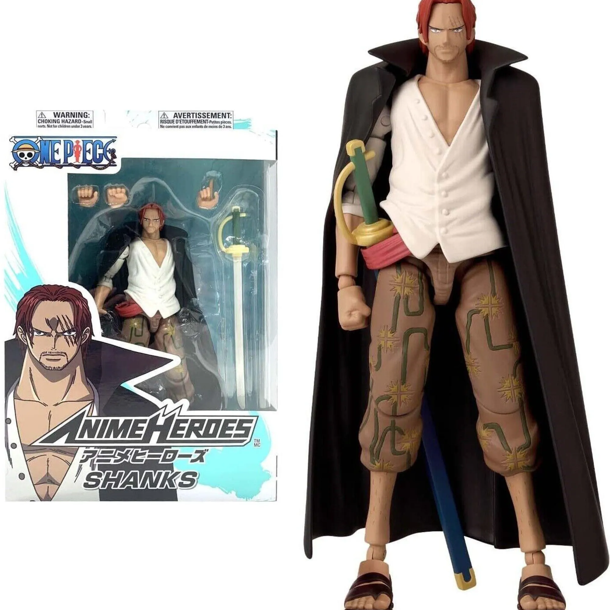 Bandai Namco Anime<One Piece Anime Heroes 6.5 Inch Scale Action Figure - Shanks