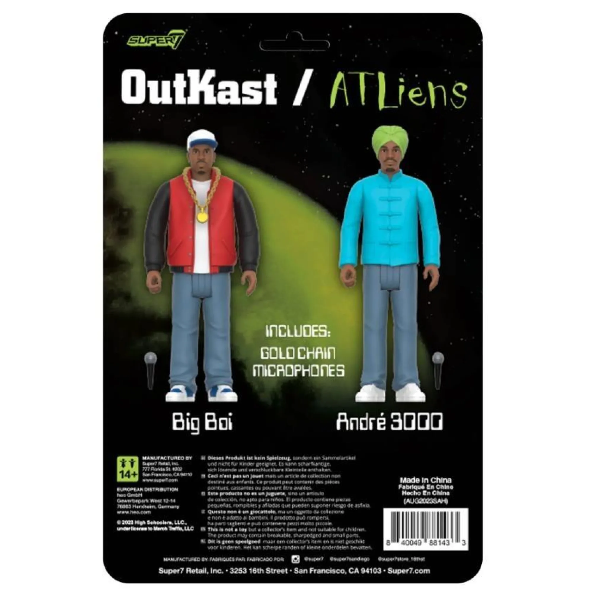 Super7 Reaction | Music<Outkast ReAction Action Figure - Big Boi & Andre 3000 (Atliens)