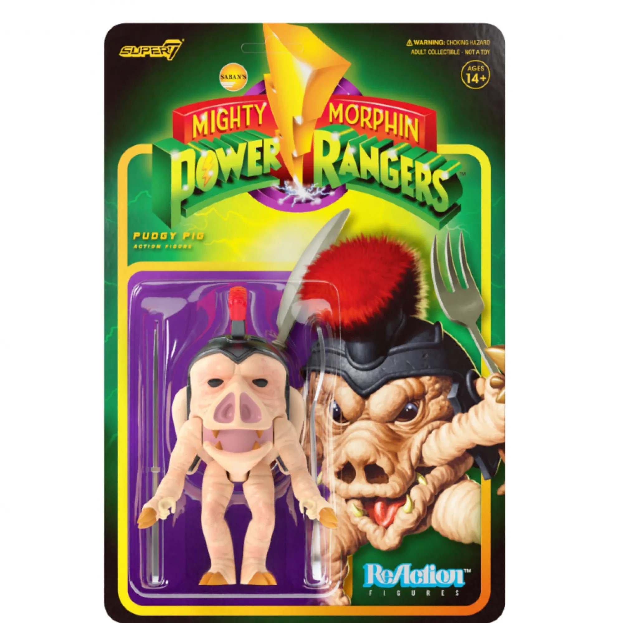 Super7 Reaction | Power Rangers<Power Rangers ReAction Action Figure - Pudgy Pig