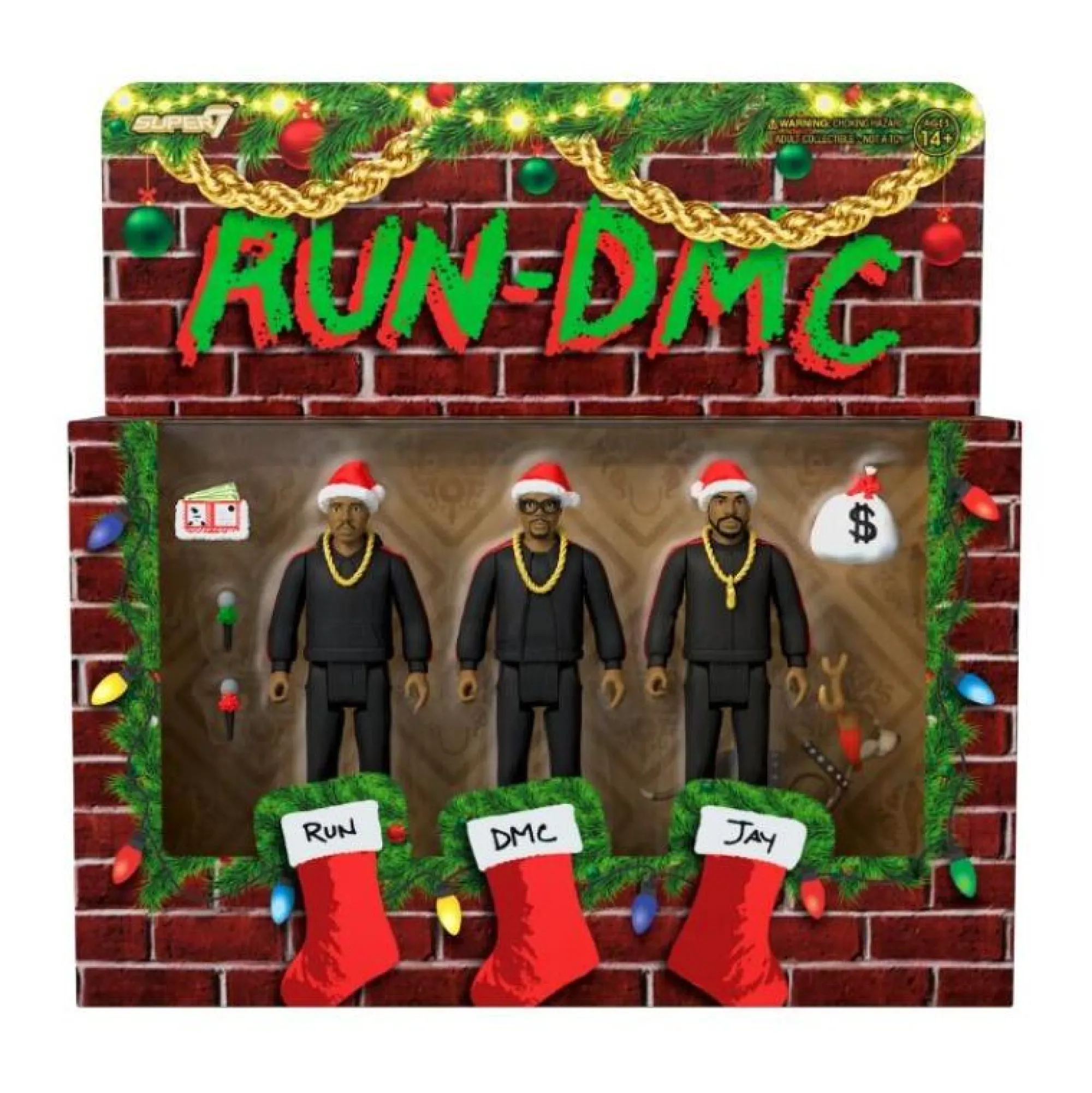 Super7 Reaction | Music<RUN DMC ReAction Action Figure Wave 2 - Holiday 3 Pack