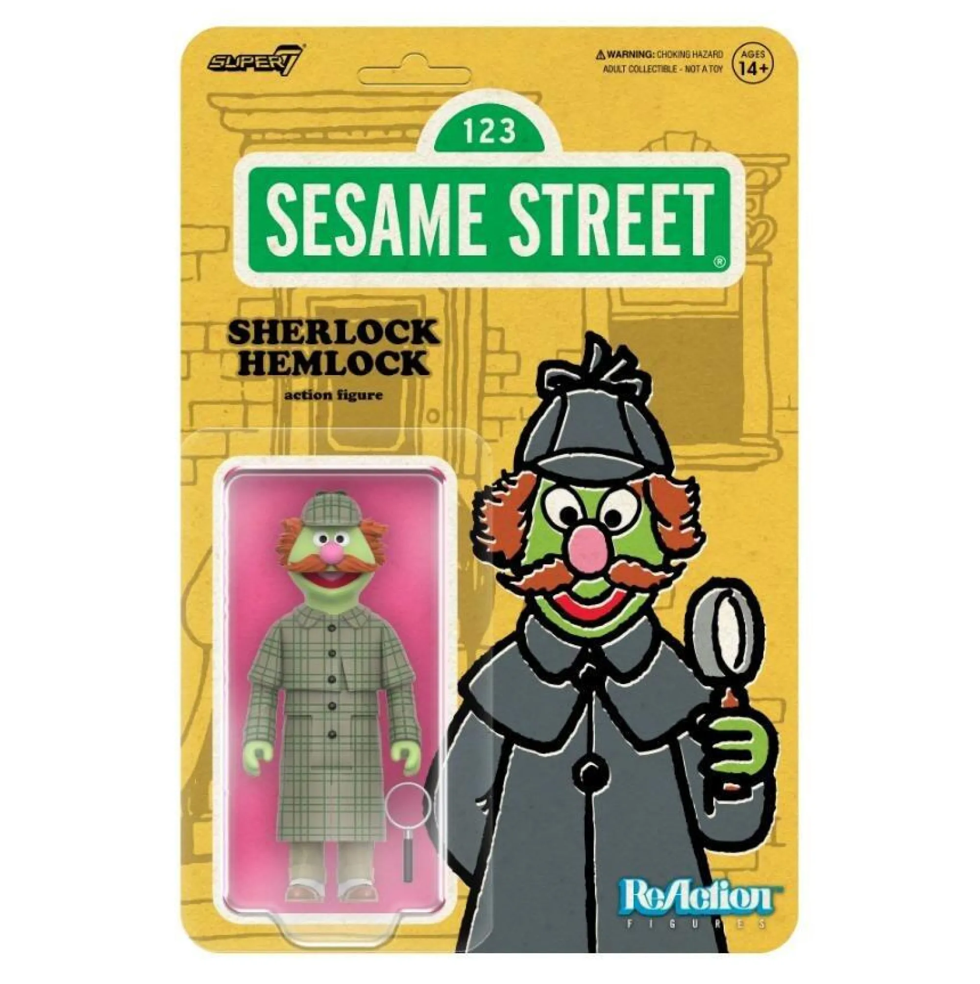 Super7 Reaction | Miscellaneous<Sesame Street ReAction Action Figure Wave 3 - Sherlock Hemlock