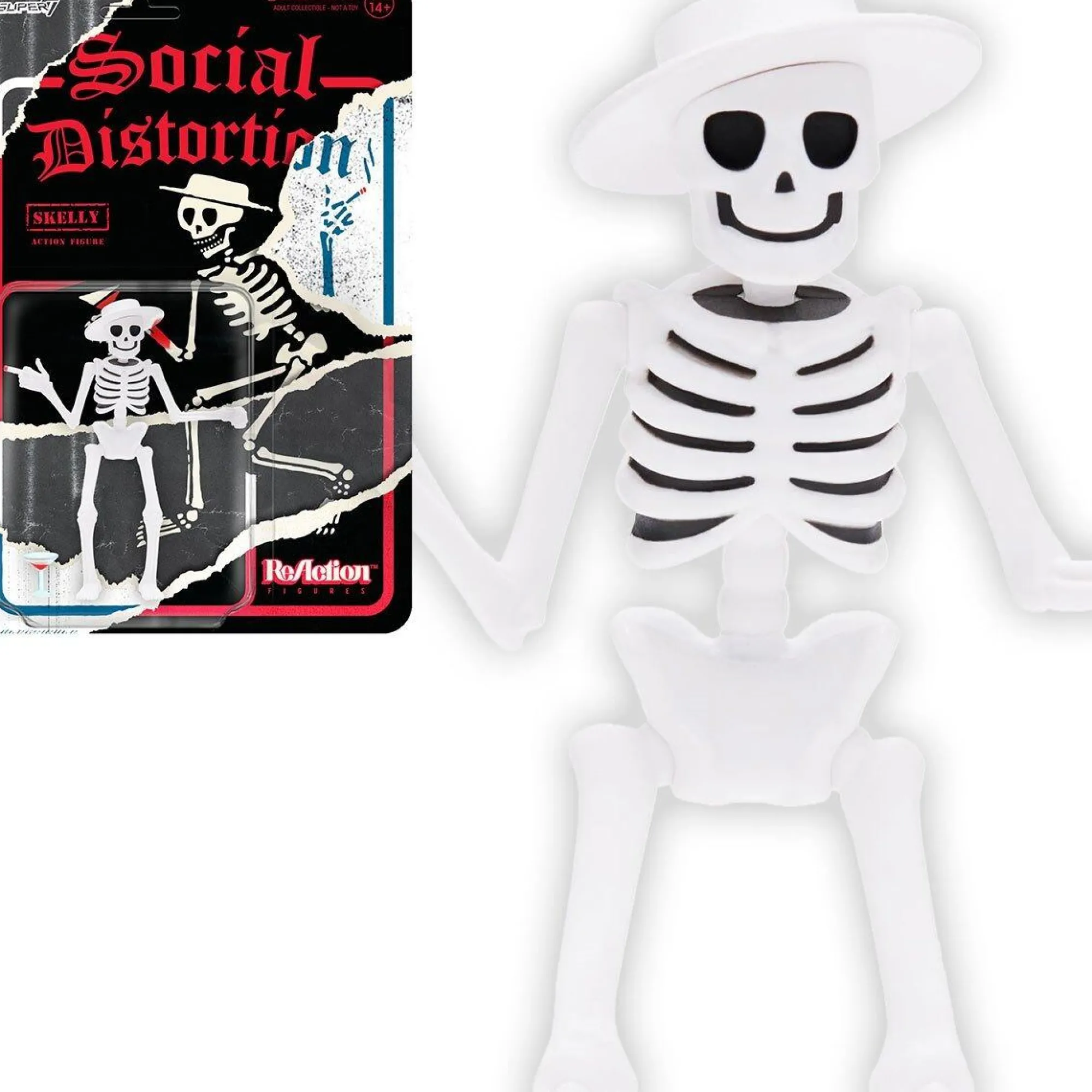 Super7 Reaction | Music<Social Distortion ReAction Action Figure - Skelly