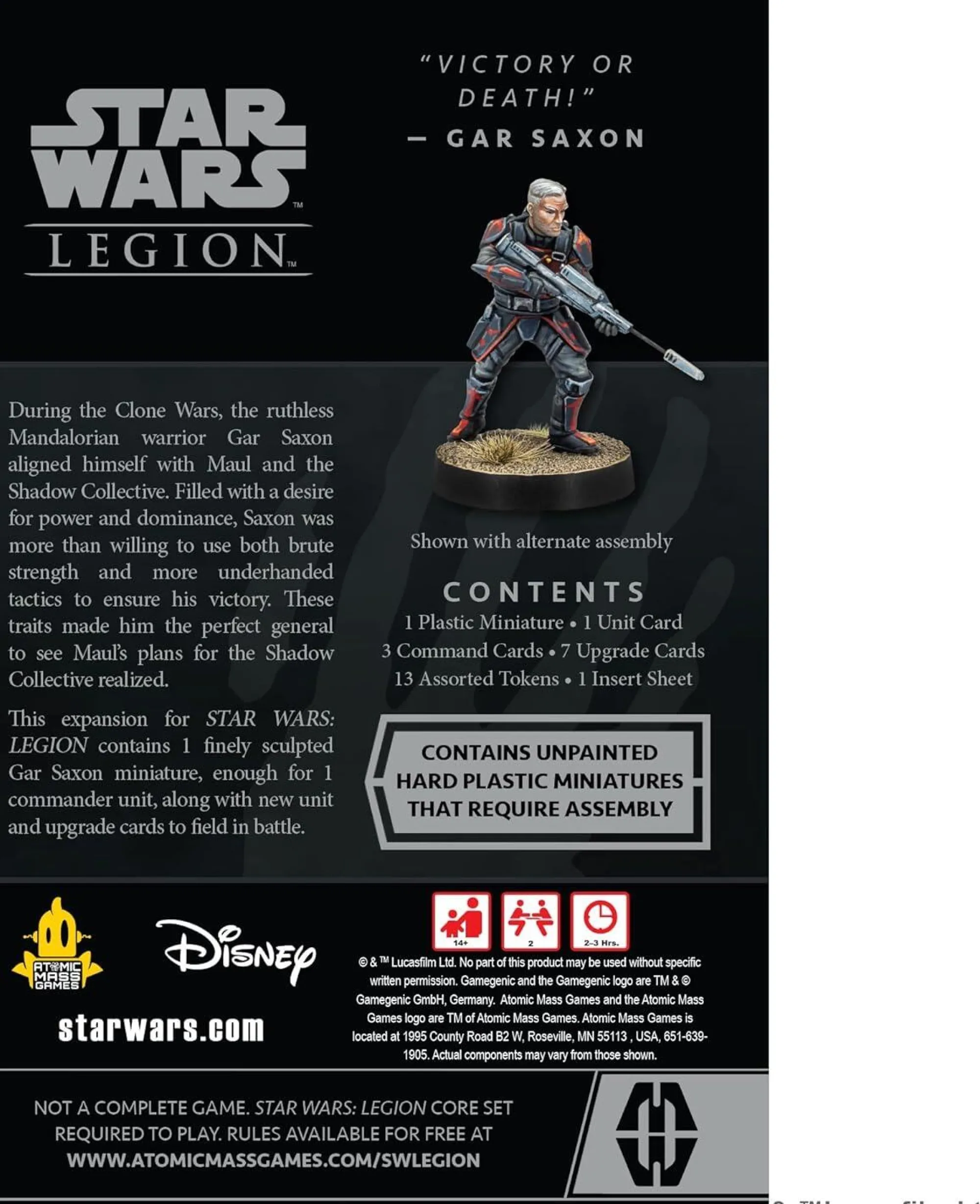 Atomic Mass Games Games Sale | Games - Star Wars<Star Wars: Legion - Gar Saxon Unit Expansion Pack