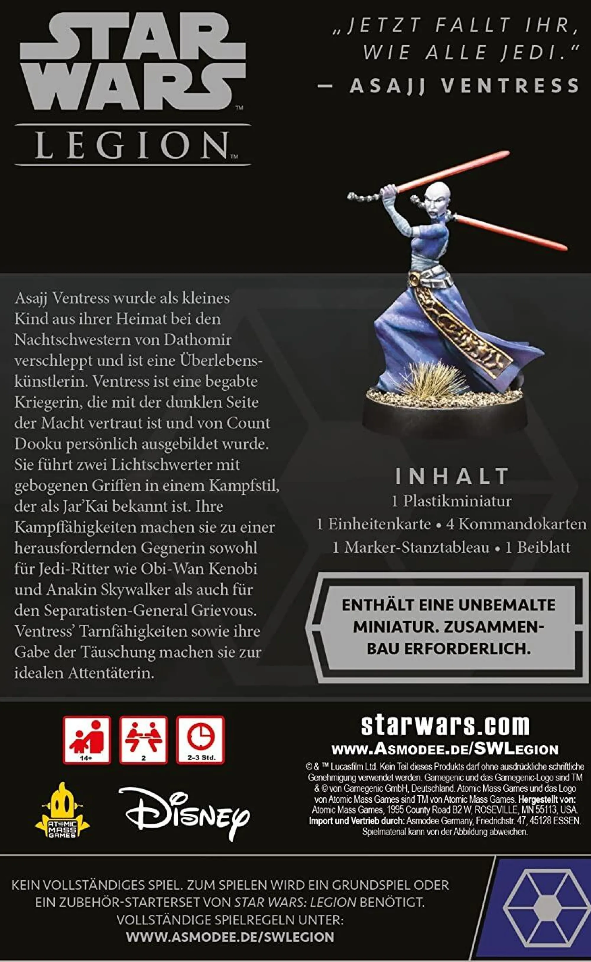 Atomic Mass Games Games - Star Wars | Games - Star Wars<Star Wars Legion: Asajj Ventress Expansion