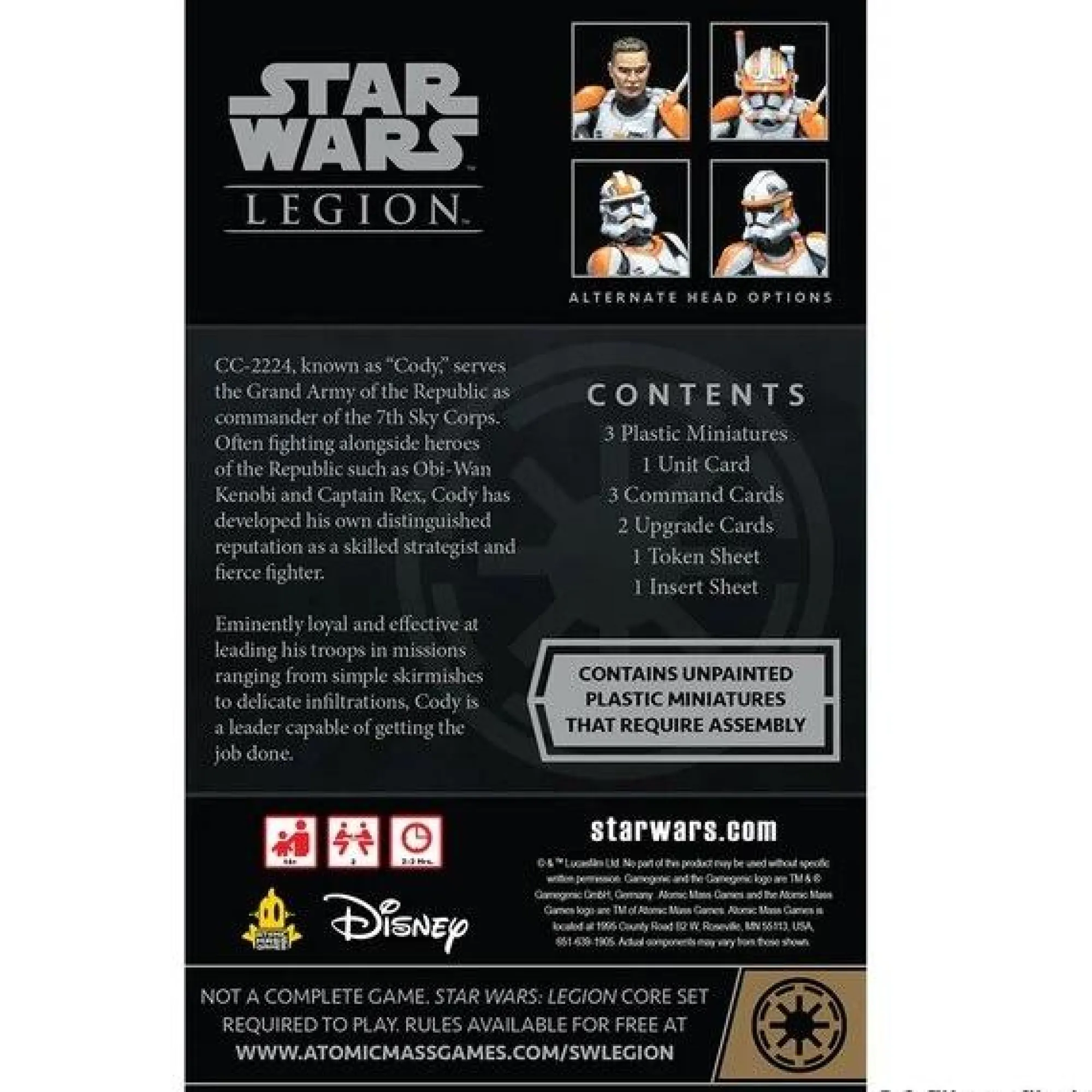 Atomic Mass Games Games - Star Wars | Games - Star Wars<Star Wars Legion: Clone Commander Cody Expansion