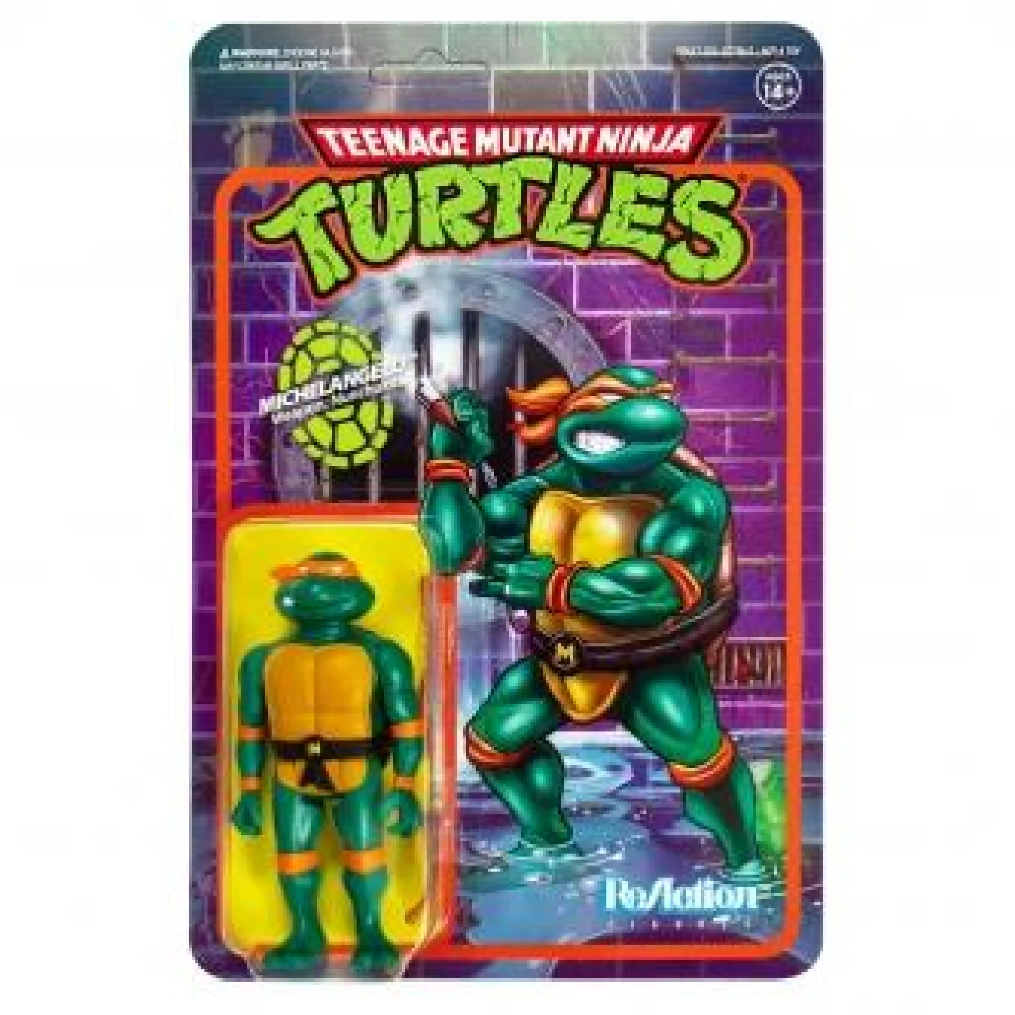 Super7 Reaction | ReAction TMNT<Teenage mutant ninja turtles REACTION ACTION FIGURE - MICHELANGELO