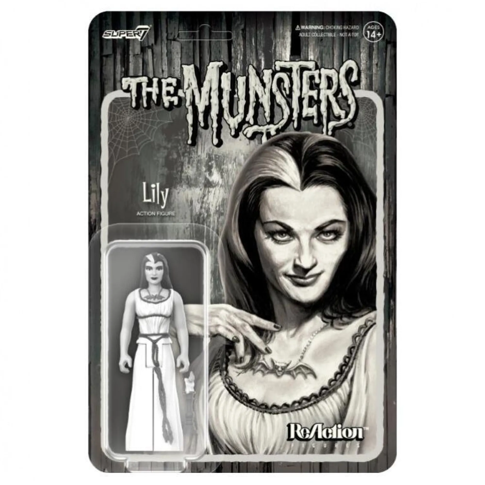 Super7 Reaction | Miscellaneous<The Munsters Reaction Action Figure - Lily Greyscale