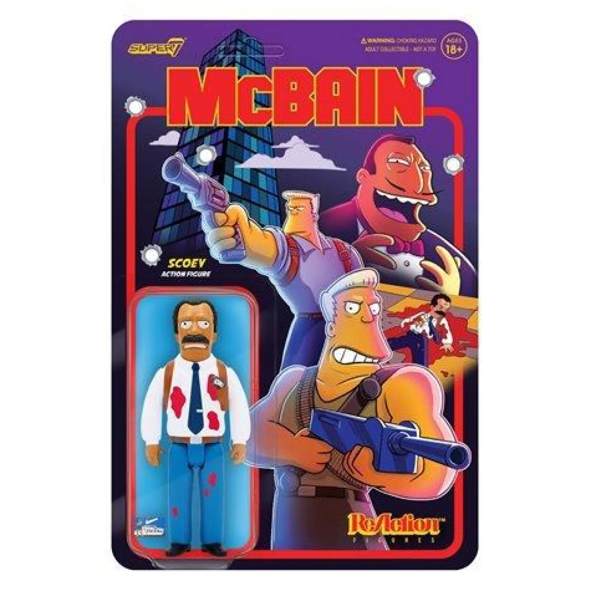 Super7 Reaction | Sale<The Simpsons McBain ReAction Action Figure - Scoey