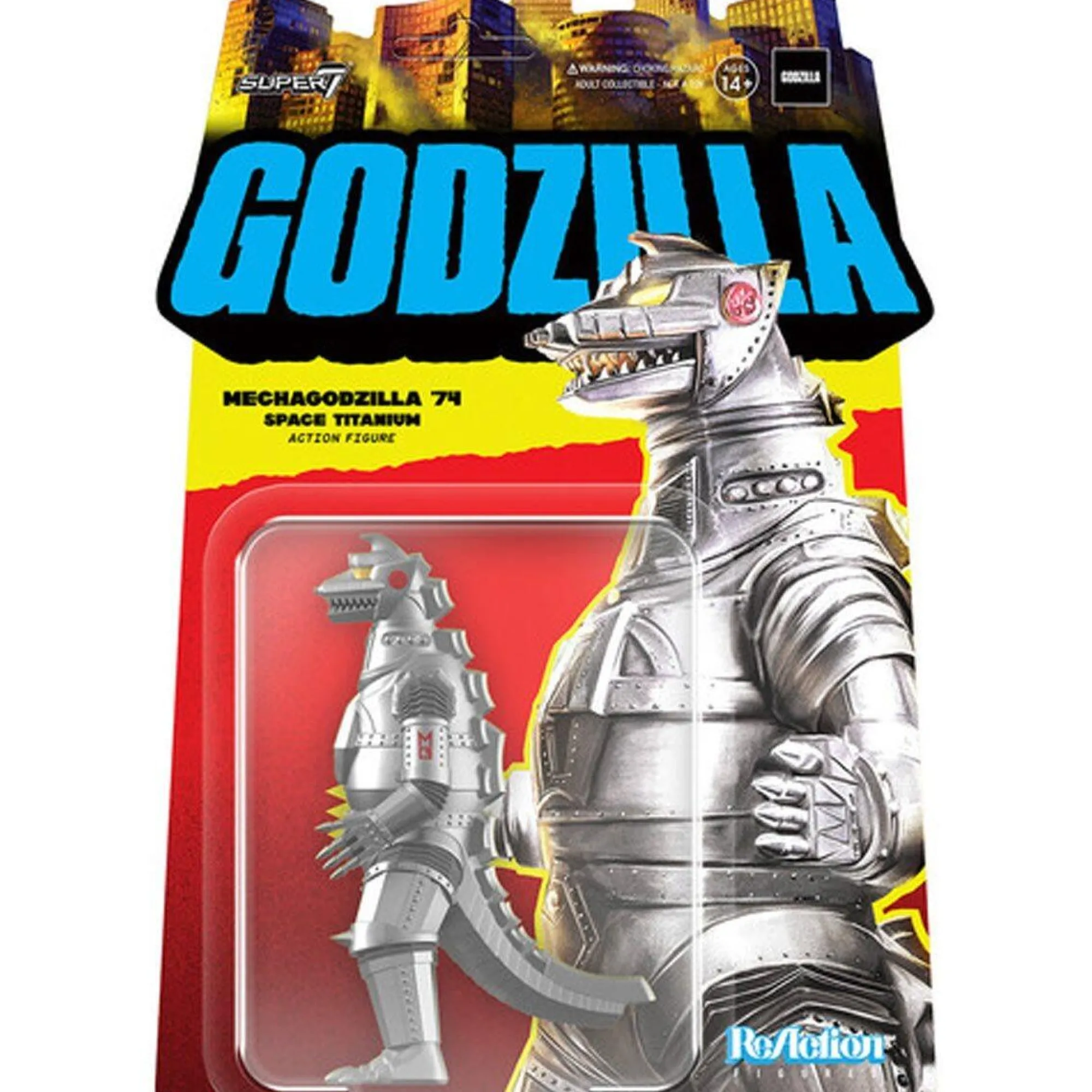 Super7 Reaction<TOHO Godzilla 1974 Reaction Action Figure Wave 3 - Mechagodzilla (Space Titanium)