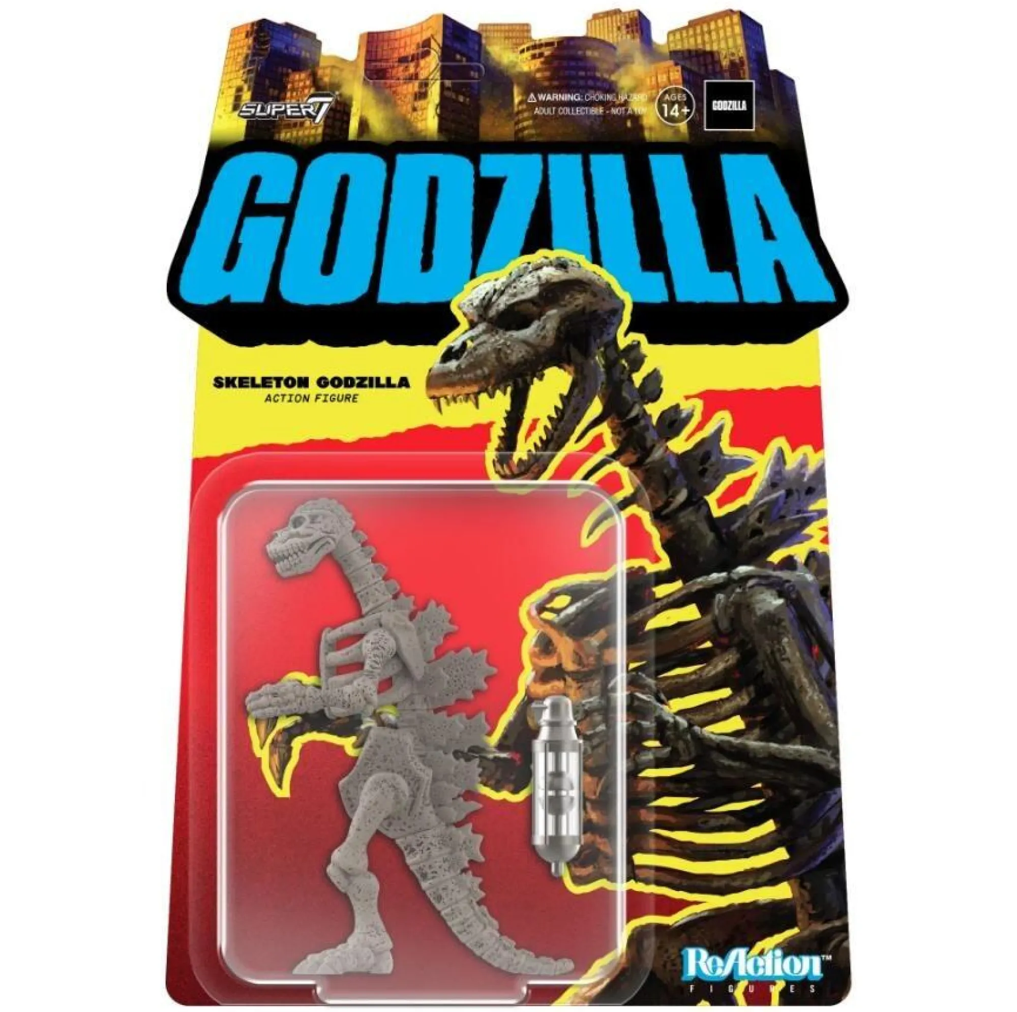 Super7 Reaction<TOHO Godzilla Reaction Action Figure - Godzilla Skeleton (Grey)