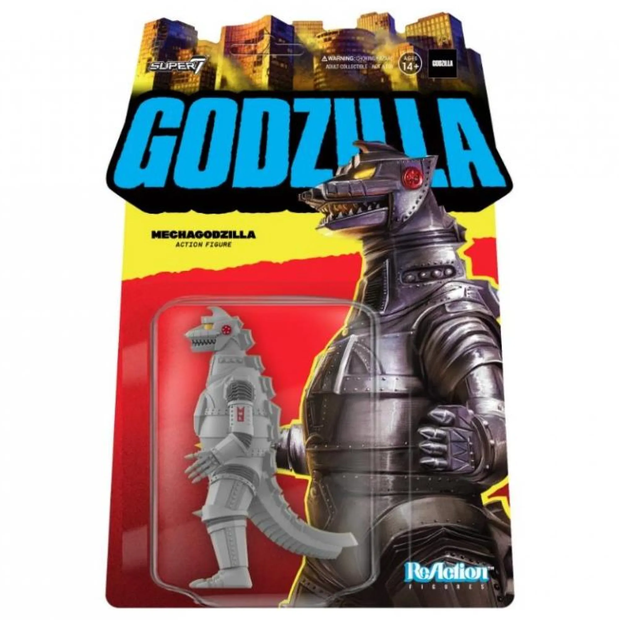 Super7 Reaction<TOHO Godzilla Reaction Action Figure - Mechagodzilla 1974 (Damaged Card)