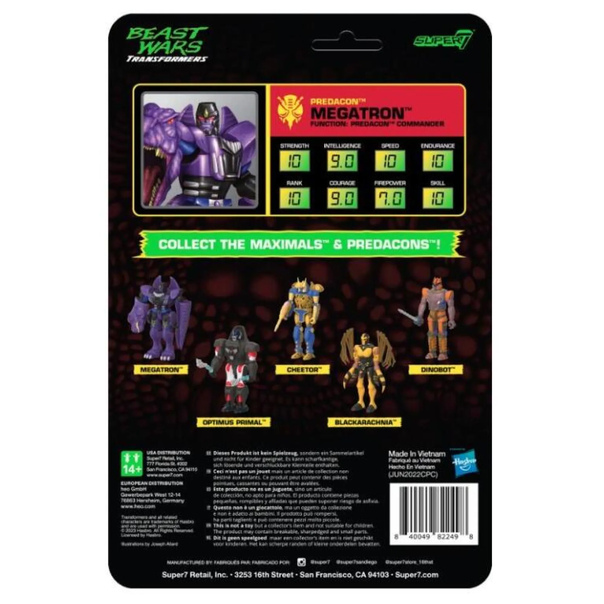 Super7 Reaction Transformers | Reaction<Transformers ReAction Action Figure Wave 7 - Beast Wars Megatron