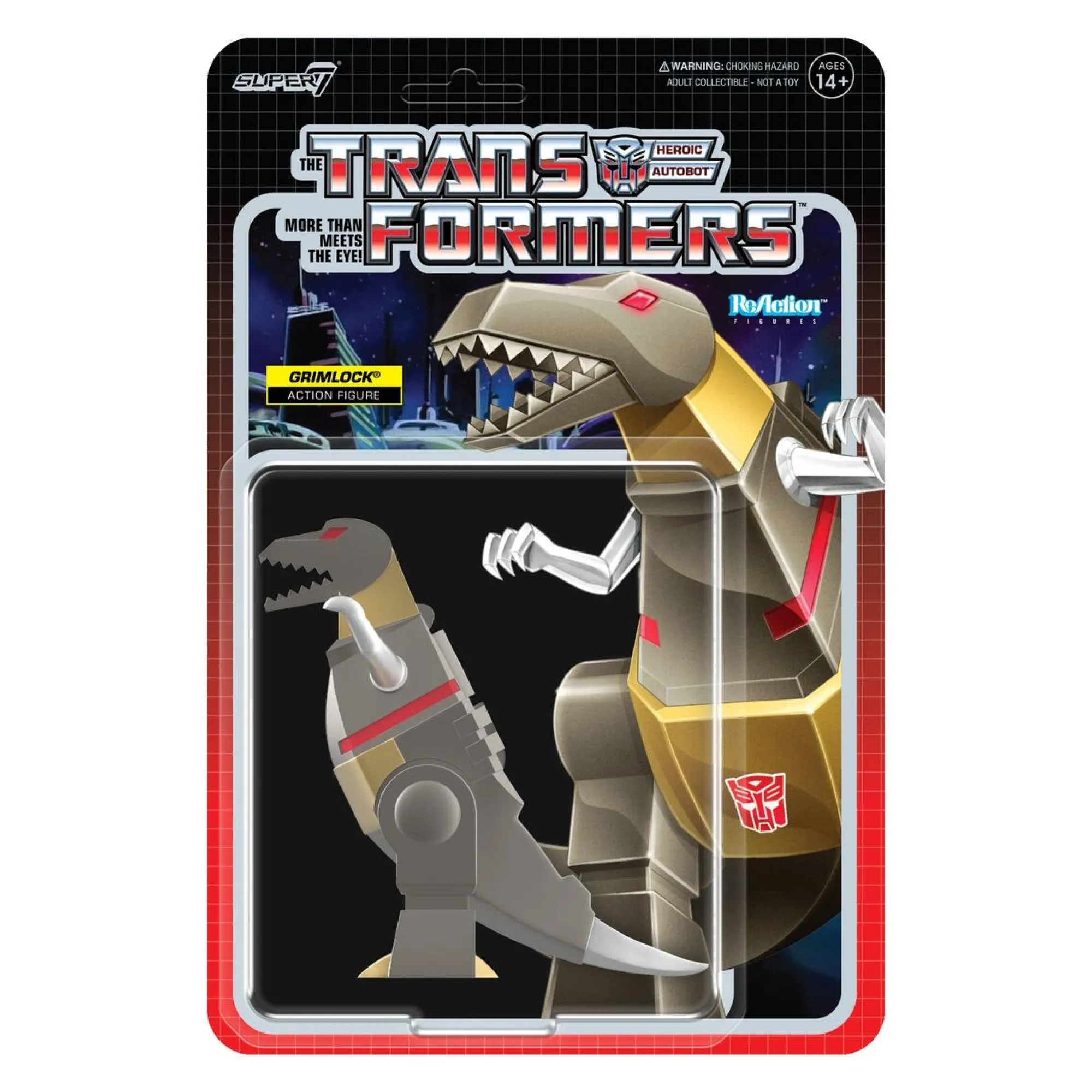 Super7 Reaction | Reaction Transformers<Transformers ReAction Action Figure Wave 8 - Grimlock (Metallic Version)