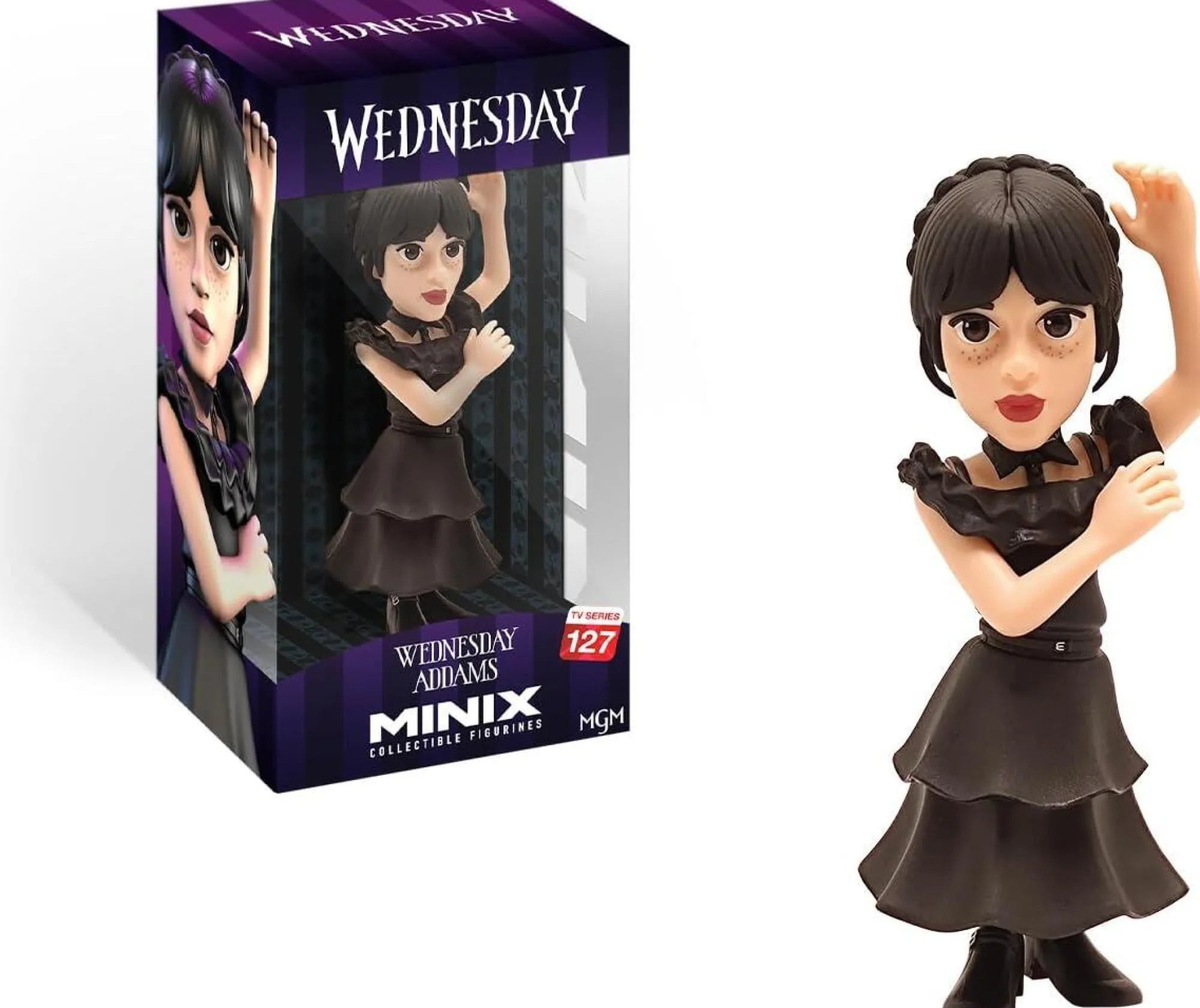 Minix Collectible Figurines Minix Collectible Figurines<Wednesday Minix 5 Inch Collectible Figurine - Wednesday Addams (Ball Dress)