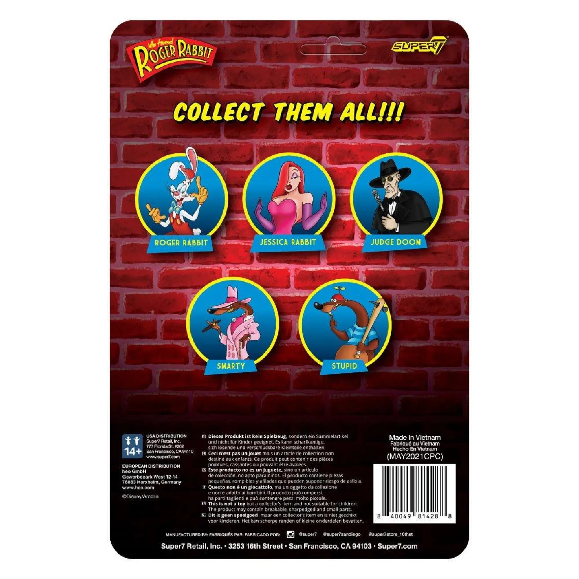 Super7 Reaction<Who Framed Roger Rabbit ReAction Action Figure - Smarty